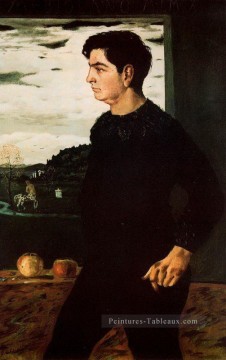portrait Tableau Peinture - Portrait de Andrea frère de l’artiste 1910 Giorgio de Chirico surréalisme métaphysique